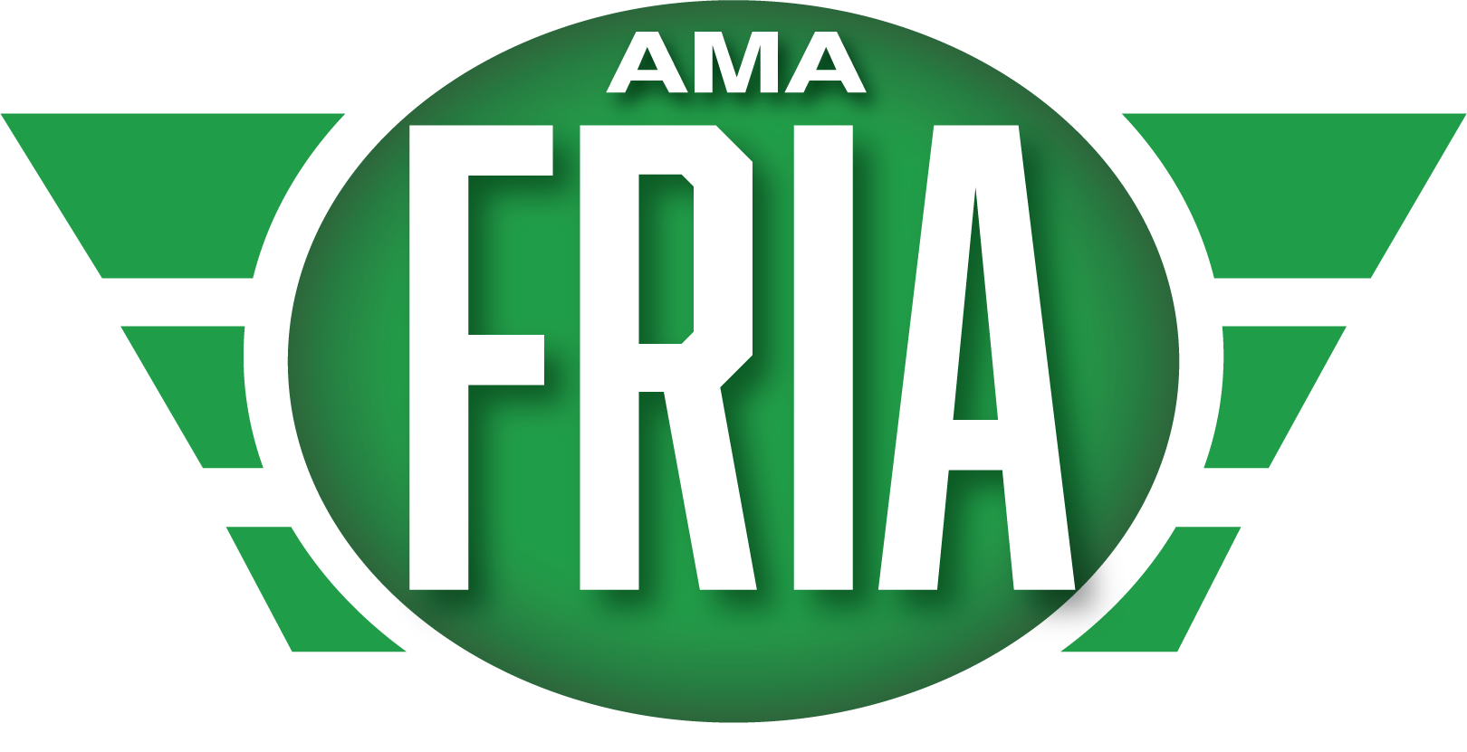 green and white FRIA (FAA Recognized Identification Area )badge